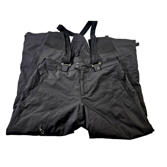 WN Men's XL Spyder Black Adjustable Suspender Snowpants Snow Board Pants Bibs - Picture 1 of 13